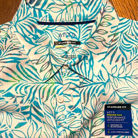 Men's Apt. 9® Untucked-Fit Performance Button-Down Shirt - Picture 4 of 4